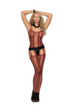 Vertical striped bodystocking